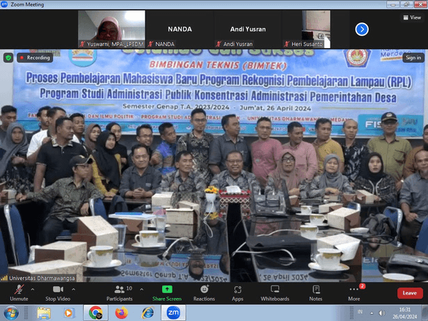 Suasana ruang sidang program sarjana aparatur 2